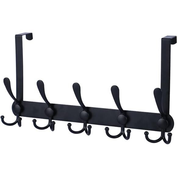 Over The Door Hooks,Coat Rack for Hanging Clothes Hat Towel - Picture 1 of 7